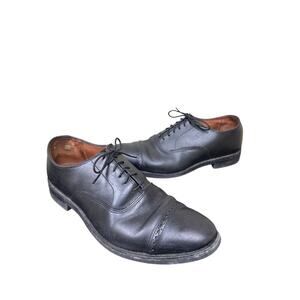 Allen Edmonds US 10 Black Park Avenue Cap Toe Oxford Dress Shoes Office Business